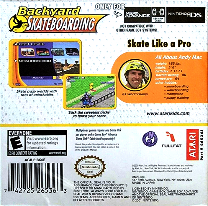Backyard Skateboarding - Dos