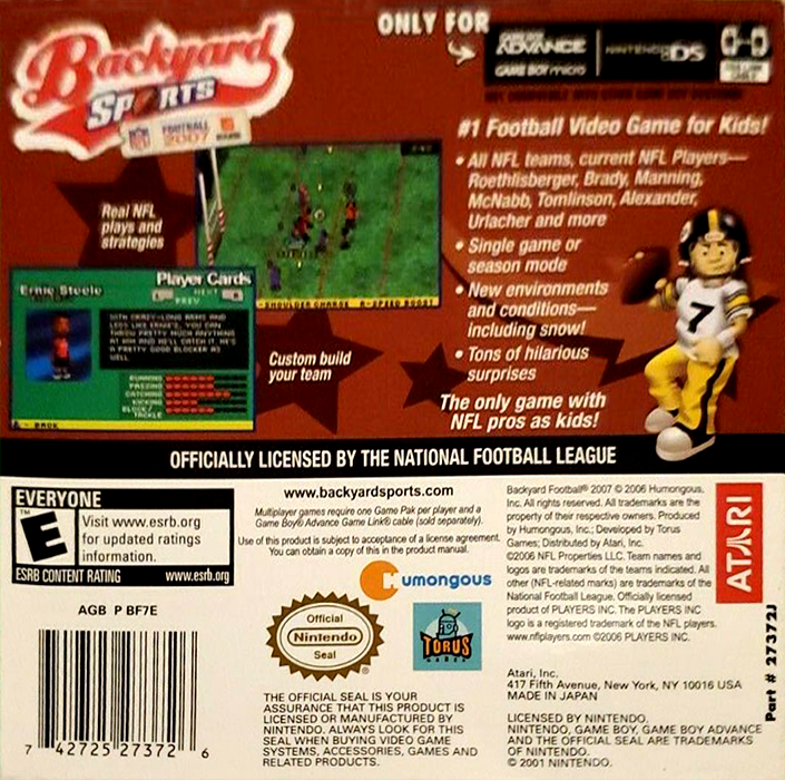 Backyard Sports : Football 2007 - Dos