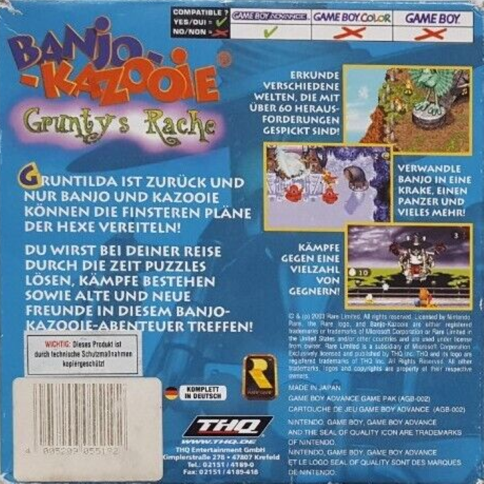 Banjo-Kazooie : La Revanche De Grunty - Dos