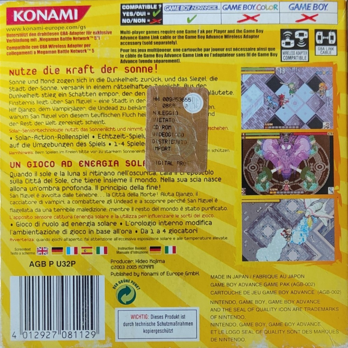 Boktai 2 : Solar Boy Django - Dos