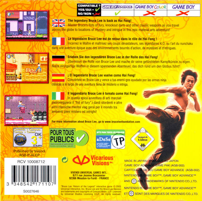 Bruce Lee : Return of the Legend - Dos