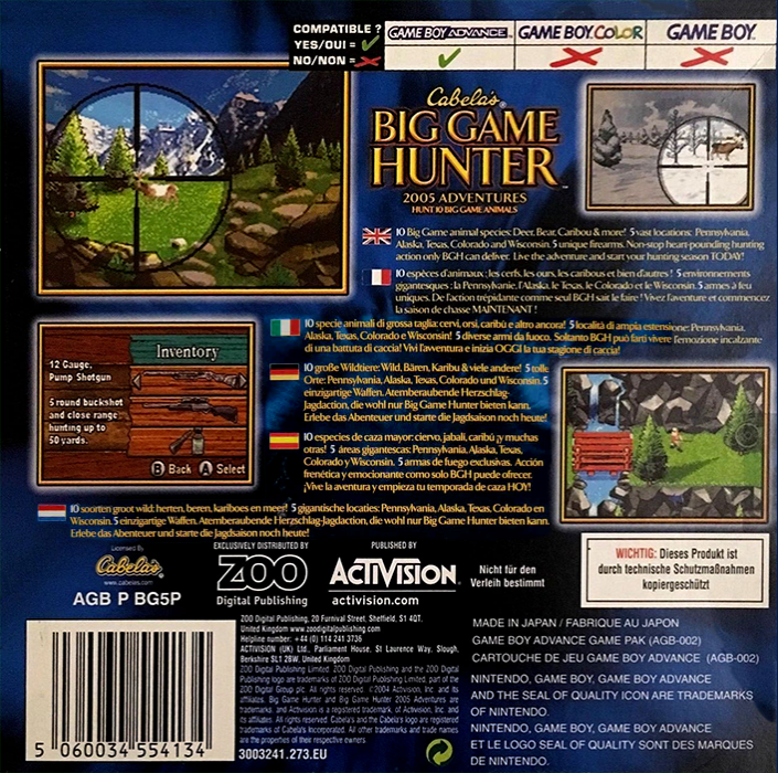 Cabela's Big Game Hunter 2005 Adventures - Dos