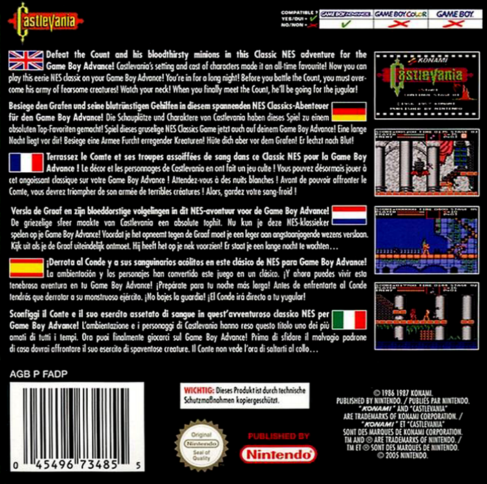 Classic NES Series : Castlevania - Dos