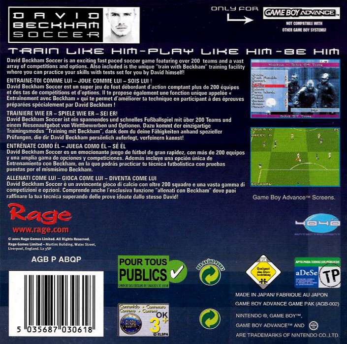 David Beckham Soccer - Dos