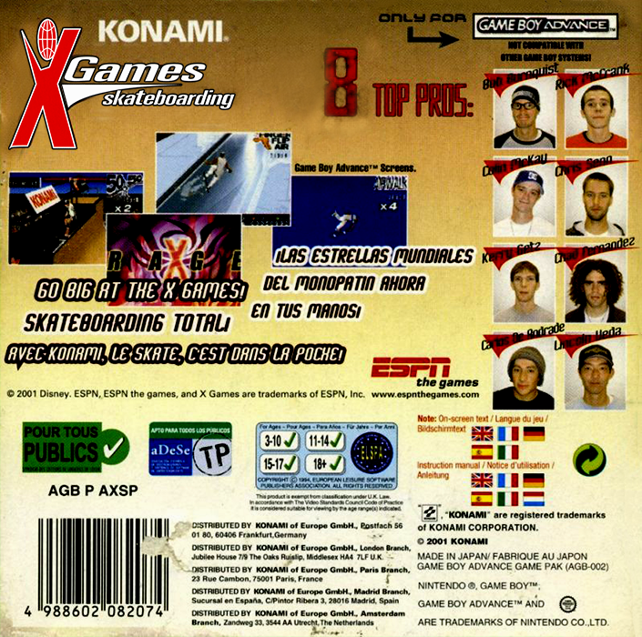 ESPN X Games Skateboarding - Dos