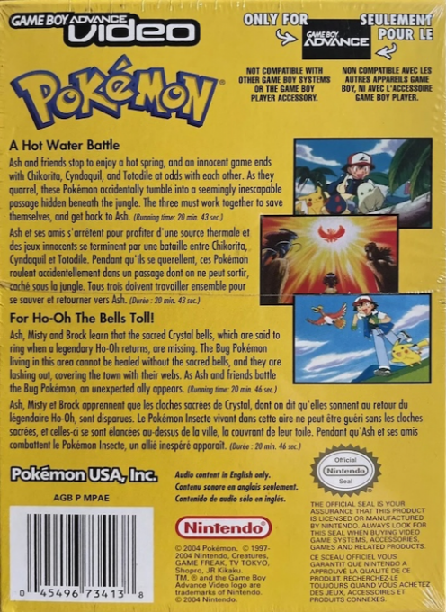 Game Boy Advance Video : Pokémon, Volume 2 - Dos