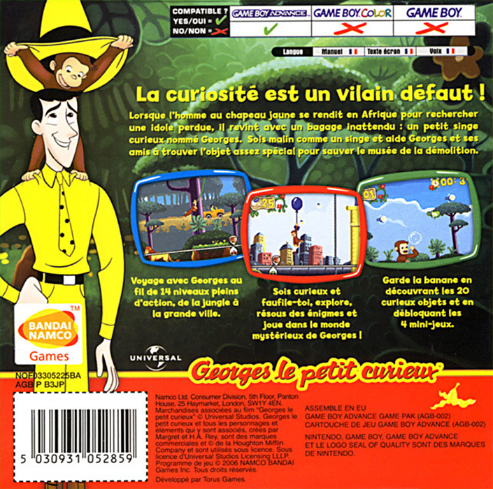 Georges le Petit Curieux - Dos