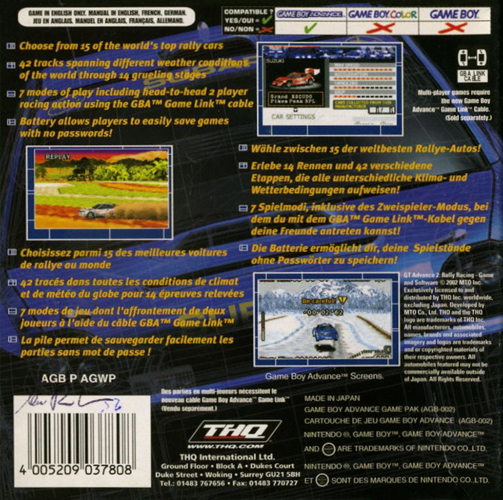 GT Advance 2 : Rally Racing - Dos