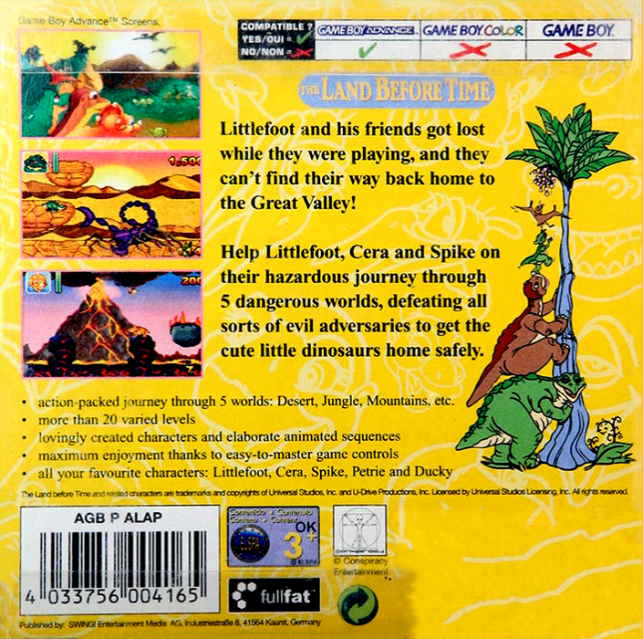 Le Petit Dinosaure - Dos