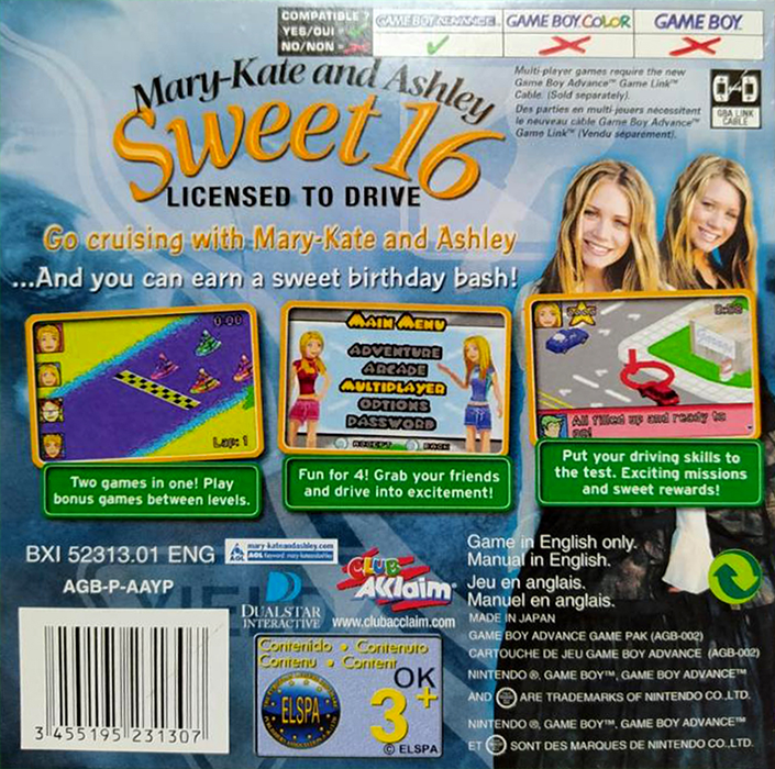 Mary-Kate and Ashley : Sweet 16 - Licensed to Drive - Dos