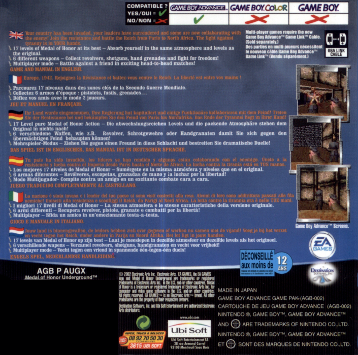 Medal of Honor : Underground - Dos