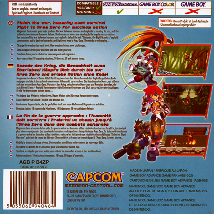 Mega Man Zero 4 dos