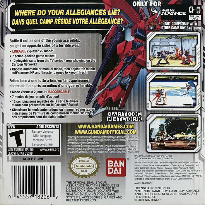 Mobile Suit Gundam Seed : Battle Assault - Dos