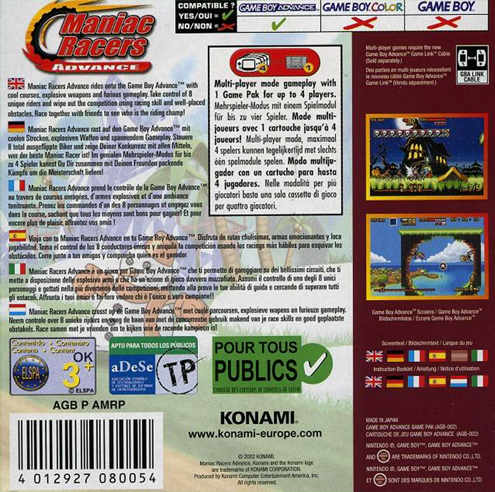 Motocross Maniacs Advance - Dos