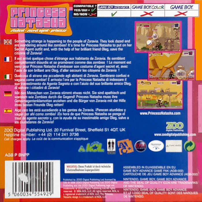 Princess Natasha : Student, Secret Agent, Princess - Dos