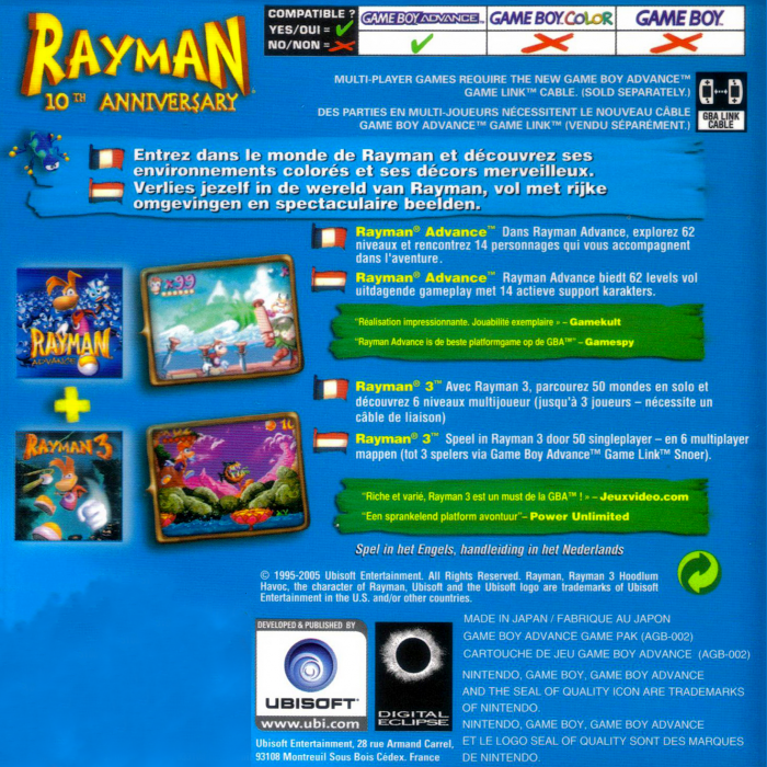Rayman : 10th Anniversary - Dos