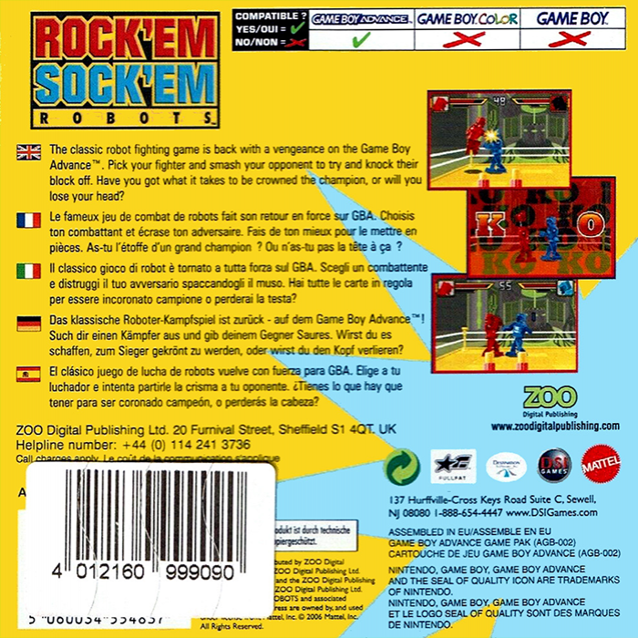 Rock 'Em Sock 'Em Robots - Dos