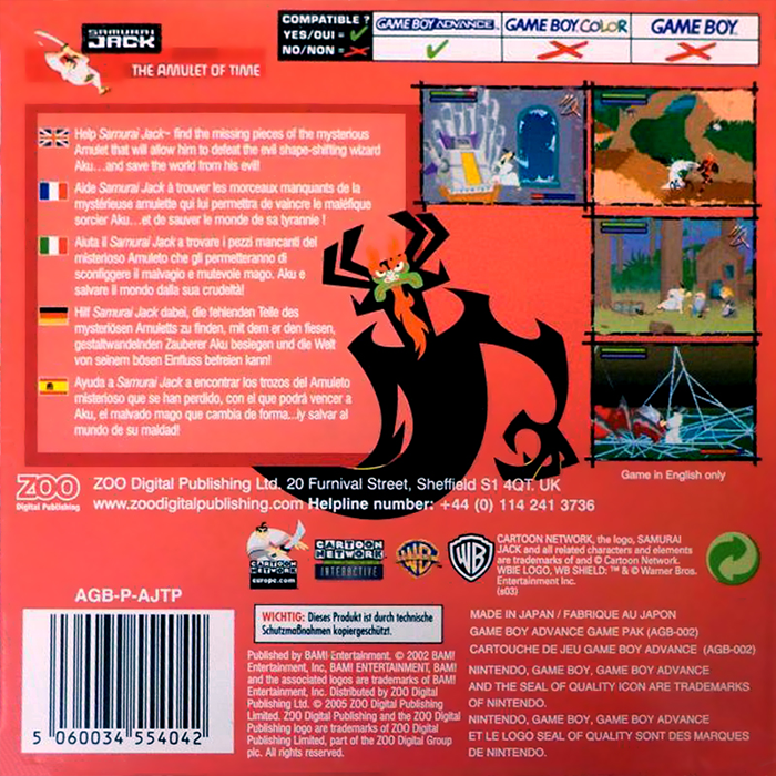 Samurai Jack : The Amulet of Time - Dos