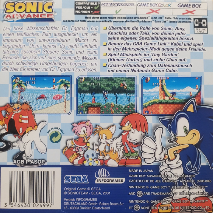 Sonic Advance 2 - Dos