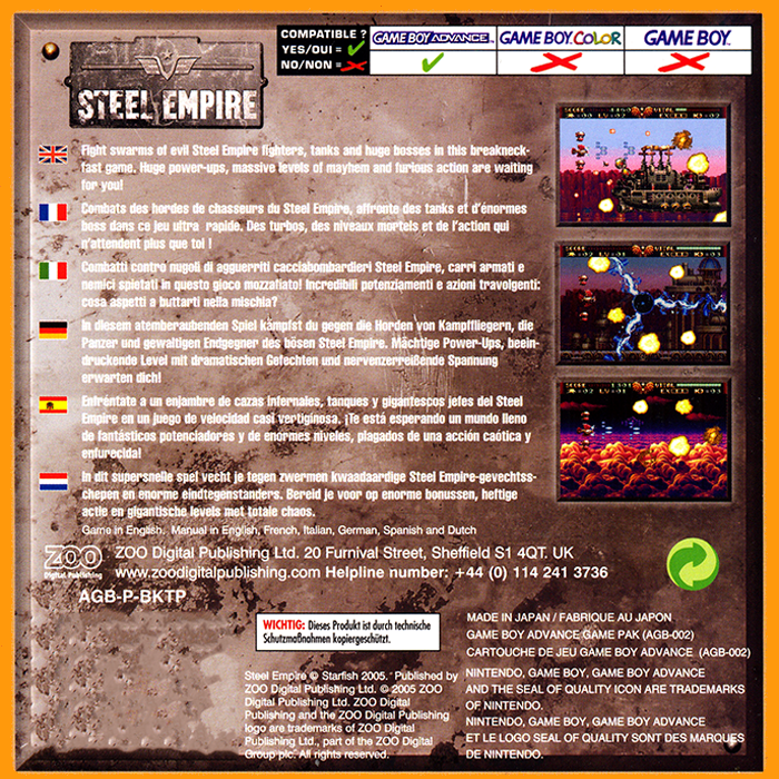 Steel Empire - Dos