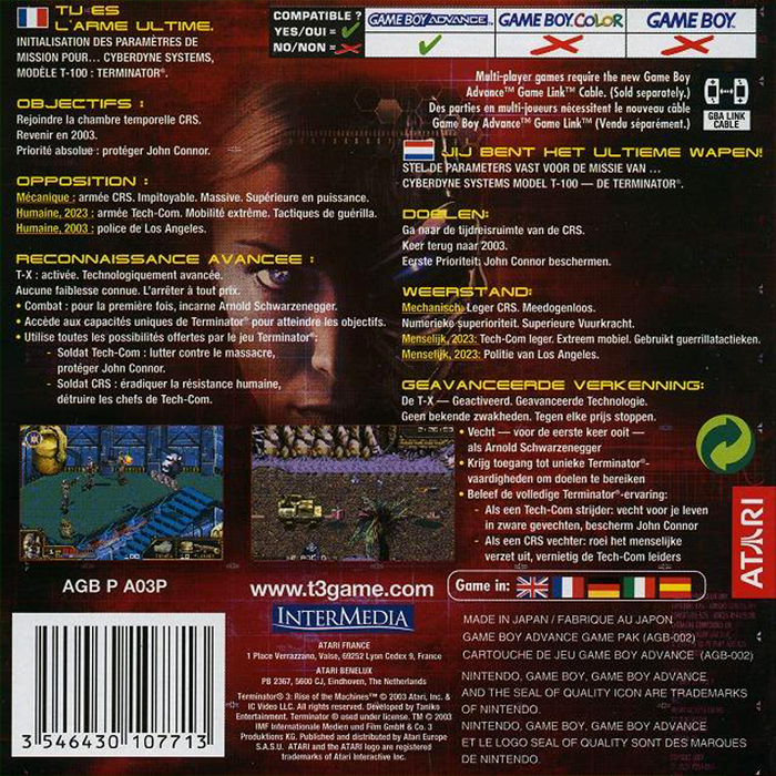 Terminator 3 : Le Soulèvement des Machines - Dos