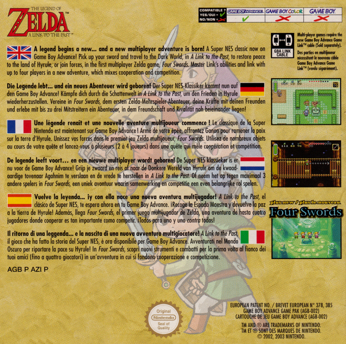 The Legend of Zelda : A Link to the Past & Four Swords - Dos