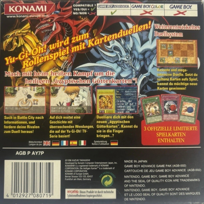 Yu-Gi-Oh! Les Cartes Sacrées - Dos