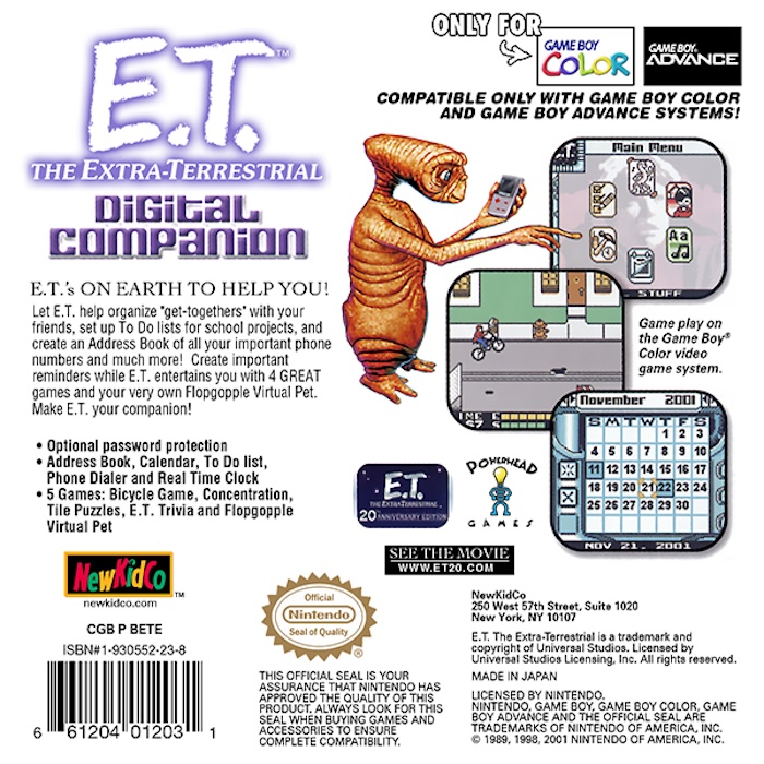 E.T. : The Extra-Terrestrial, Digital Companion - Dos