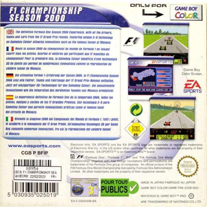 F1 Championship Season 2000 - Dos