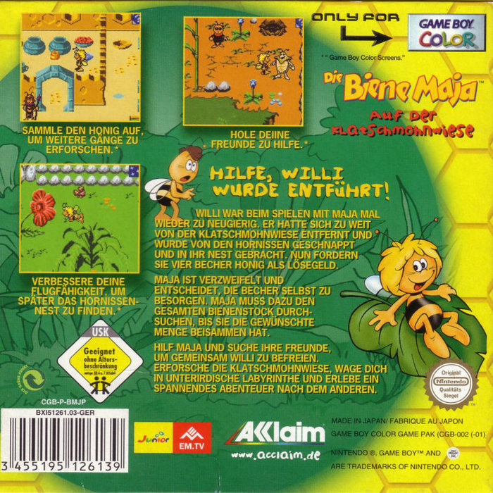 Maya l'Abeille : La Grande Aventure - Dos