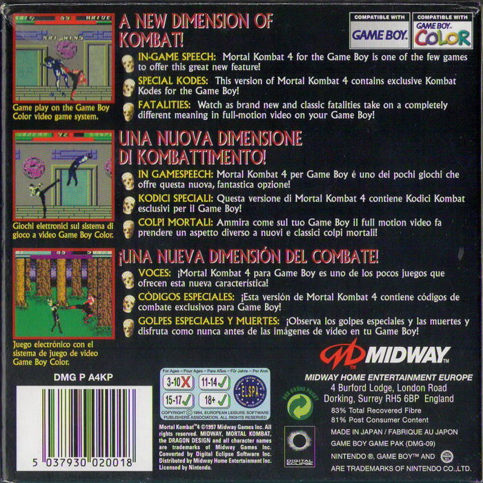 Mortal Kombat 4 - Dos