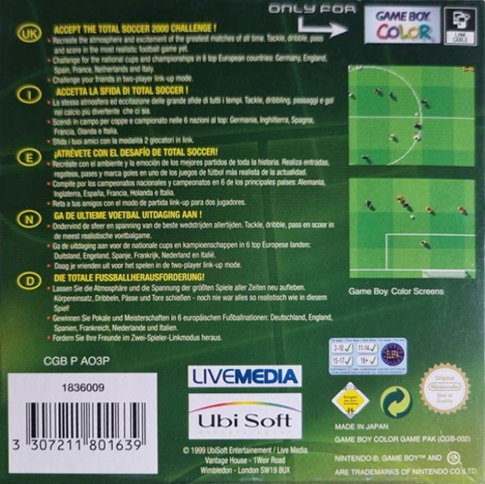 Total Soccer 2000 - Dos