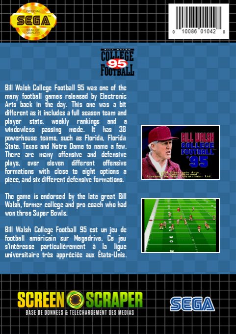 Bill Walsh College Football 95 - Dos