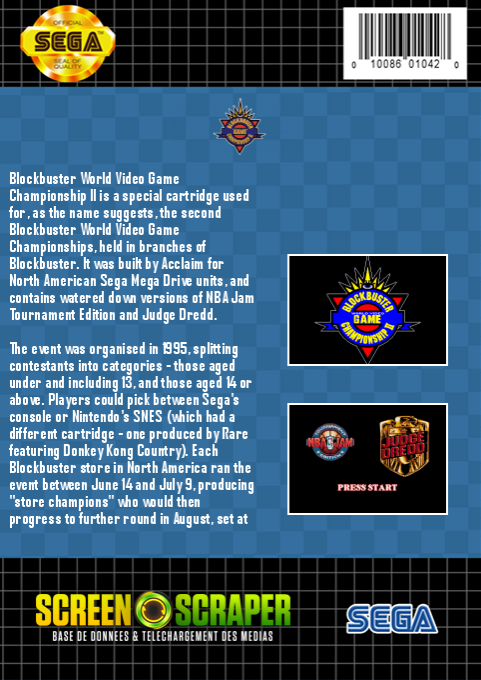 Blockbuster World Video Game Championship II - Dos