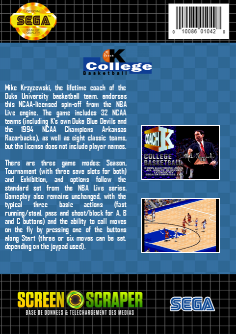 Coach K College Basketball - Dos