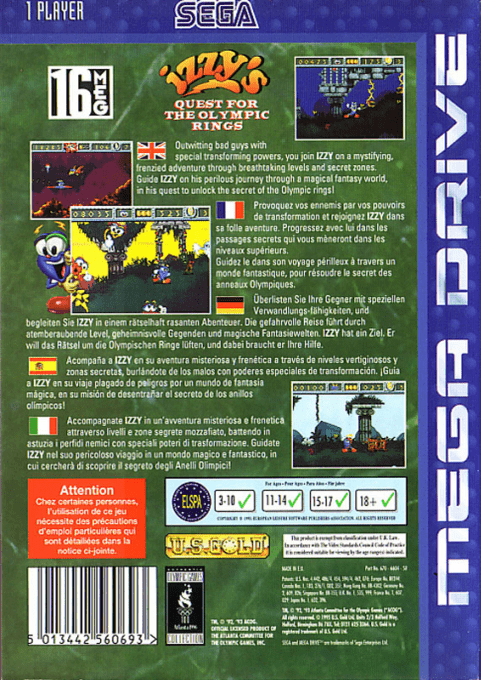 Izzy's Quest for the Olympic Rings - Dos