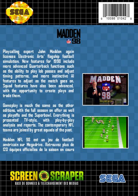 Madden NFL 98 - Dos