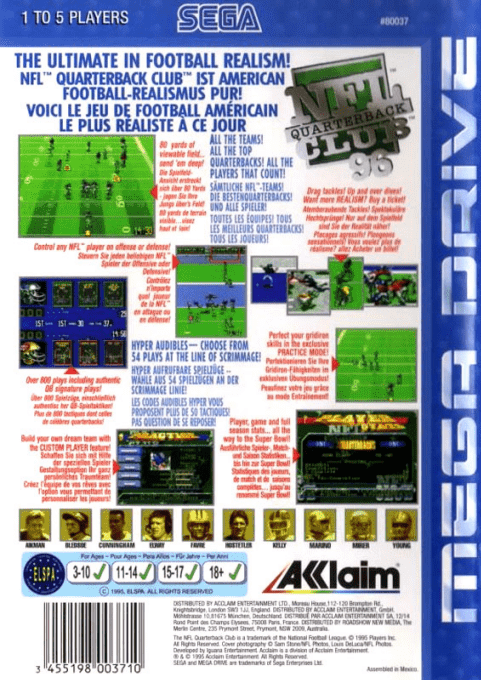 NFL Quarterback Club - Dos