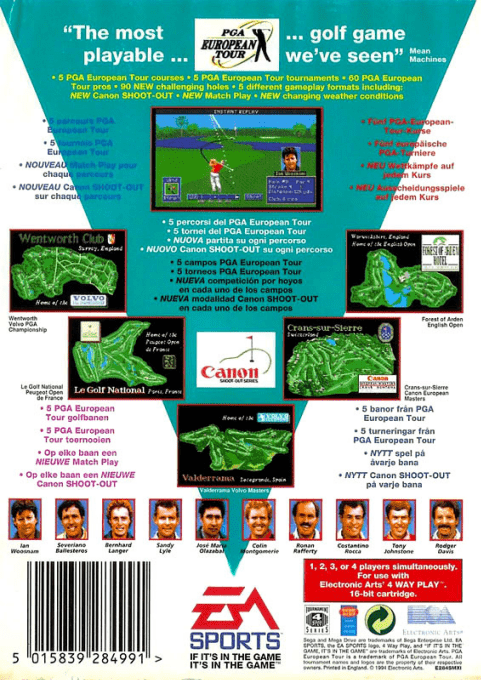 PGA European Tour - Dos