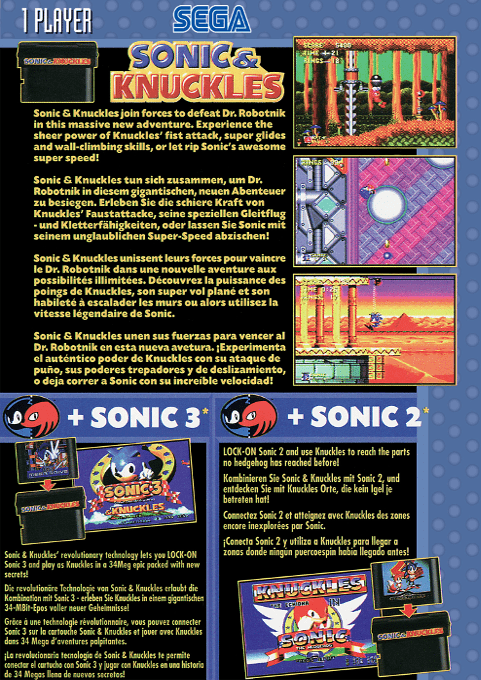 Sonic & Knuckles + Sonic the Hedgehog : Blue Sphere - Dos