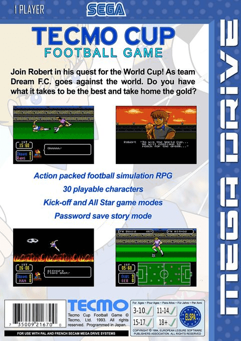 Tecmo Cup Football Game - Dos