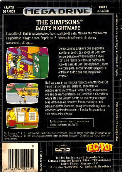The Simpsons : Bart's Nightmare - Dos