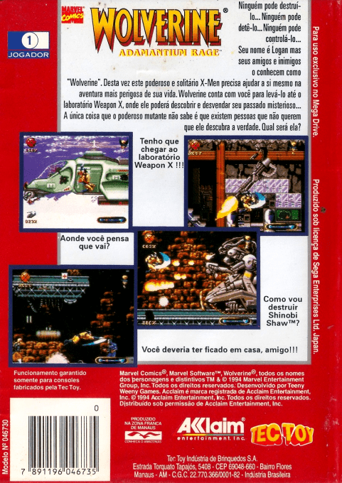 Wolverine - Adamantium Rage - Dos