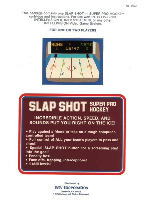 Slap Shot: Super Pro Hockey - Dos