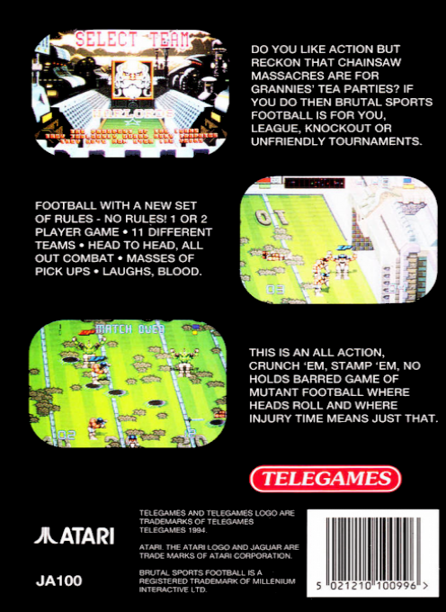 Brutal Sports Football - Dos