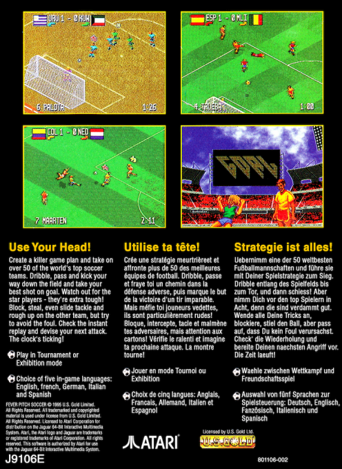 Fever Pitch Soccer - Dos