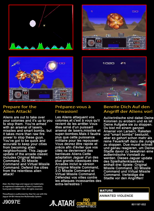 Missile Command 3D - Dos