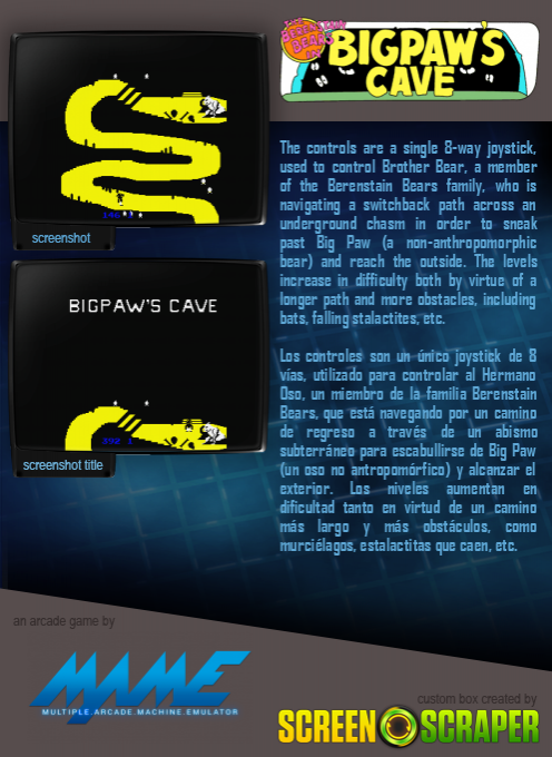 Berenstain Bears In Big Paw's Cave, The - Dos