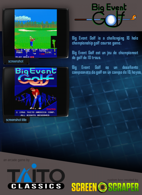 Big Event Golf - Dos