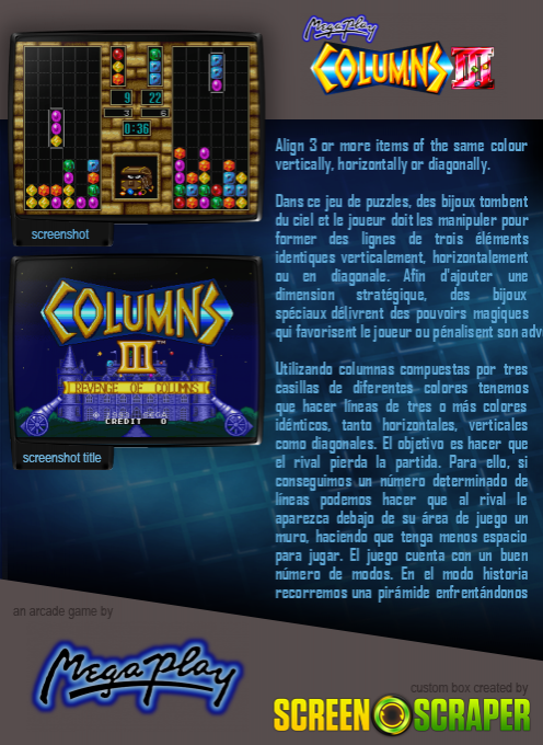 Columns III (Mega Play) dos